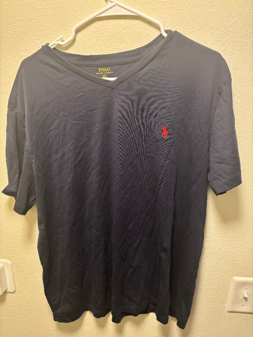 Men's XL Ralph Lauren Blue V-Neck T-Shirt